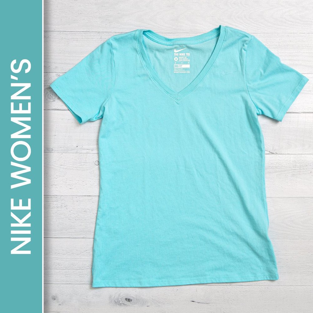 Nike Dri-Fit V-Neck Tee Women’s Medium - Teal